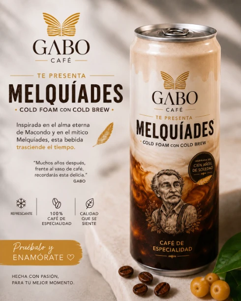 Lata de Melquíades, cold brew con cold foam